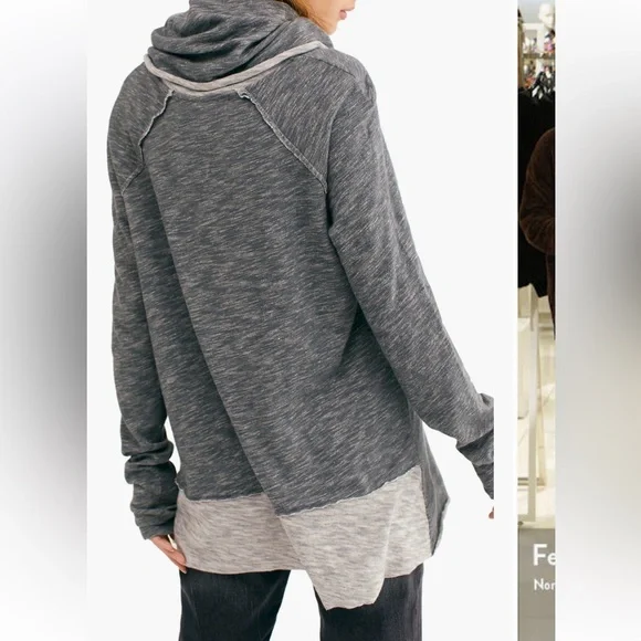 Free People Cowl Neck Long Sleeve - Picture 2 of 4